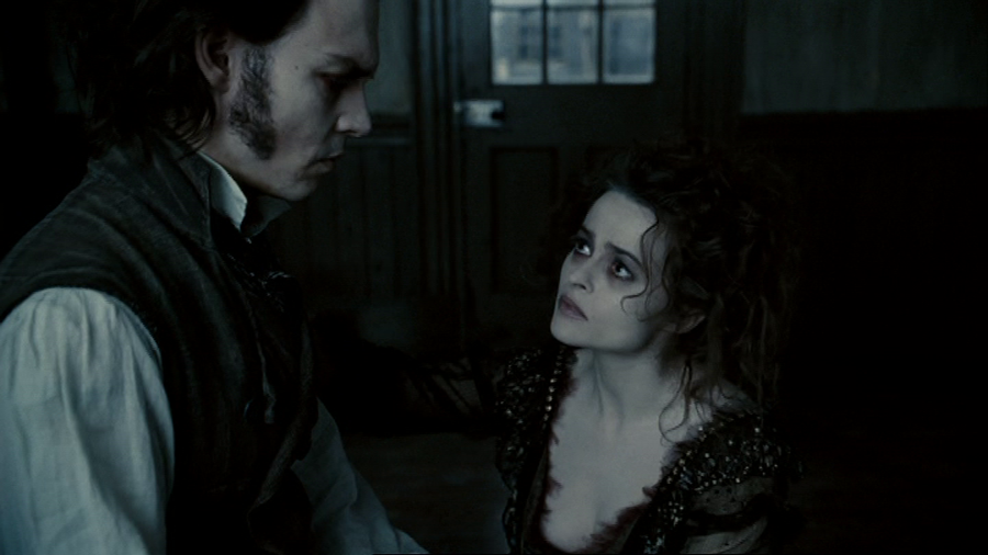 Johnny Depp und Helena Bonham Carter in "Sweeney Todd", Regie Tim Burton.