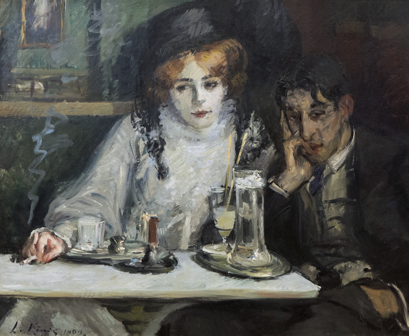 Leo von König, "Pärchen im Boheme-Café", 1909.